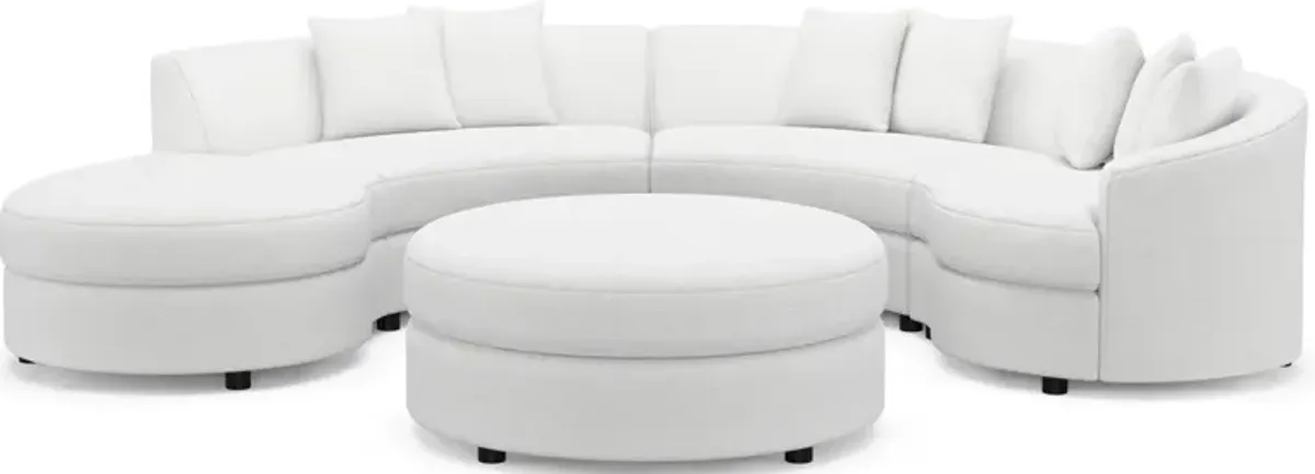 Allegra 4-Piece Sectional with Left-Facing Chaise and Ottoman