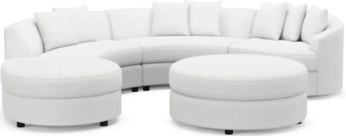 Allegra 4-Piece Sectional with Left-Facing Chaise and Ottoman