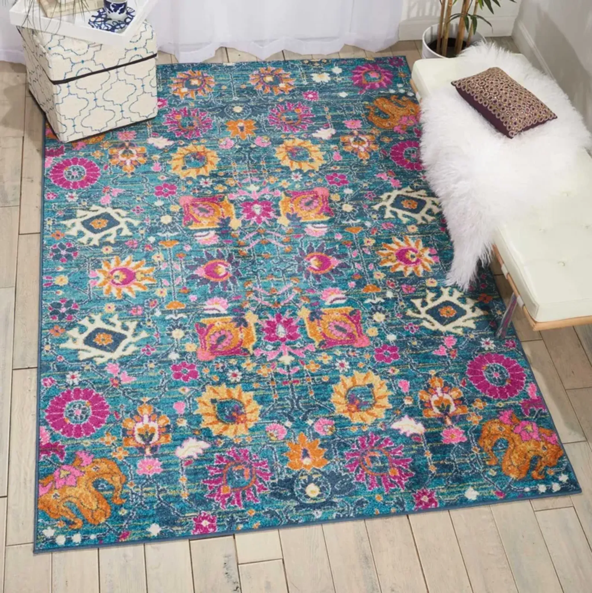 Tralee 4' x 6' Area Rug - Denim | Furniture.com