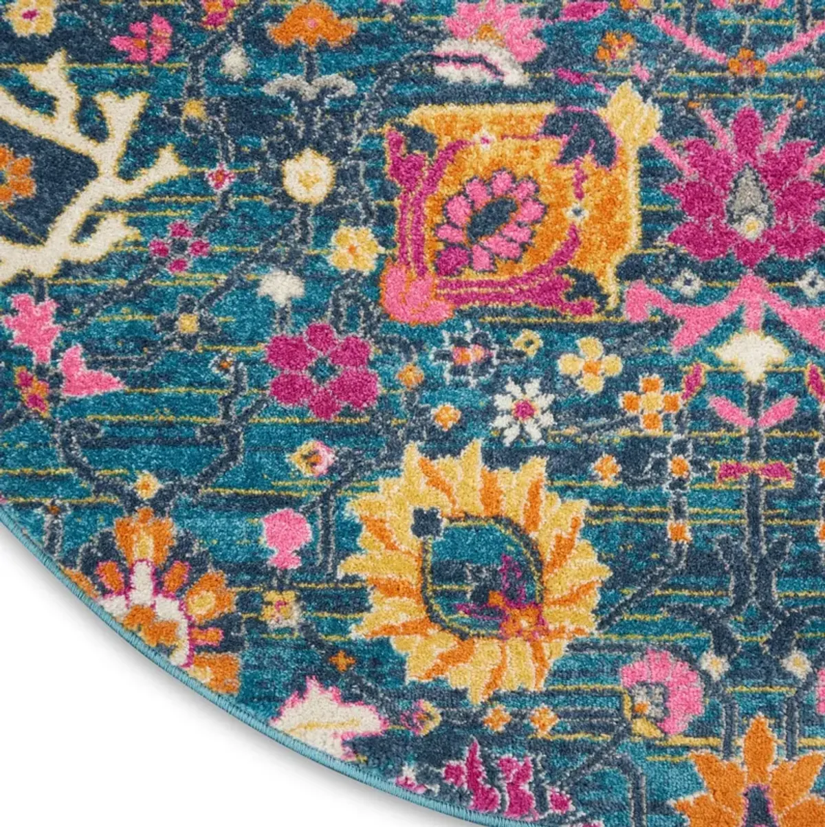 Tralee 5' Round Area Rug - Denim