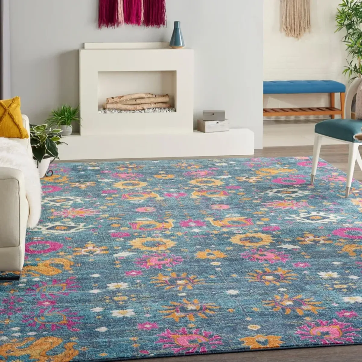 Tralee 9' x 12' Area Rug - Denim