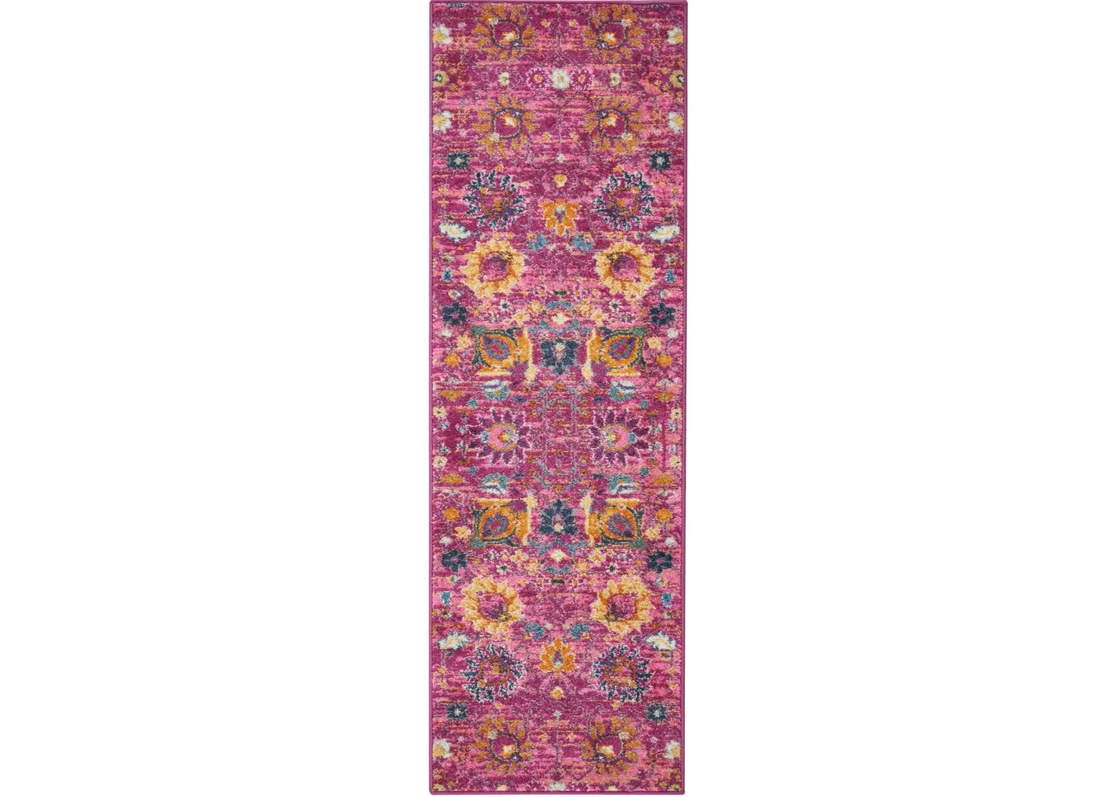 Tralee 2' x 6' Runner - Fuchsia