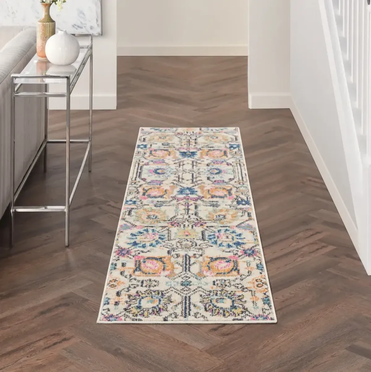 Tralee 2' x 6' Runner - Ivory Multicolor