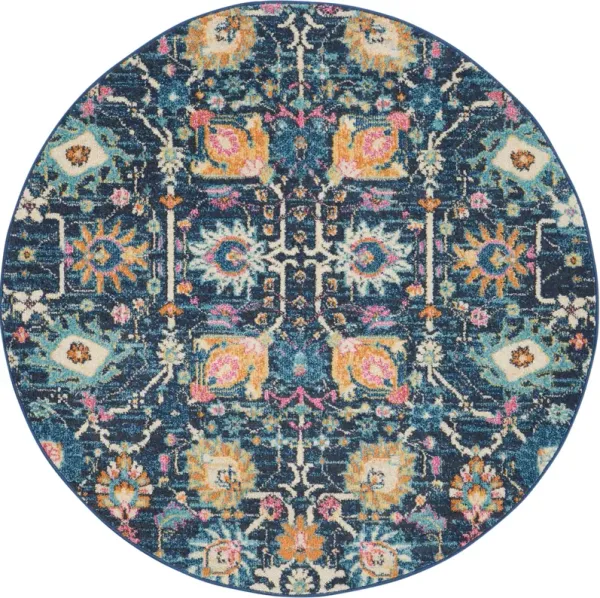 Tralee 5' Round Area Rug - Navy