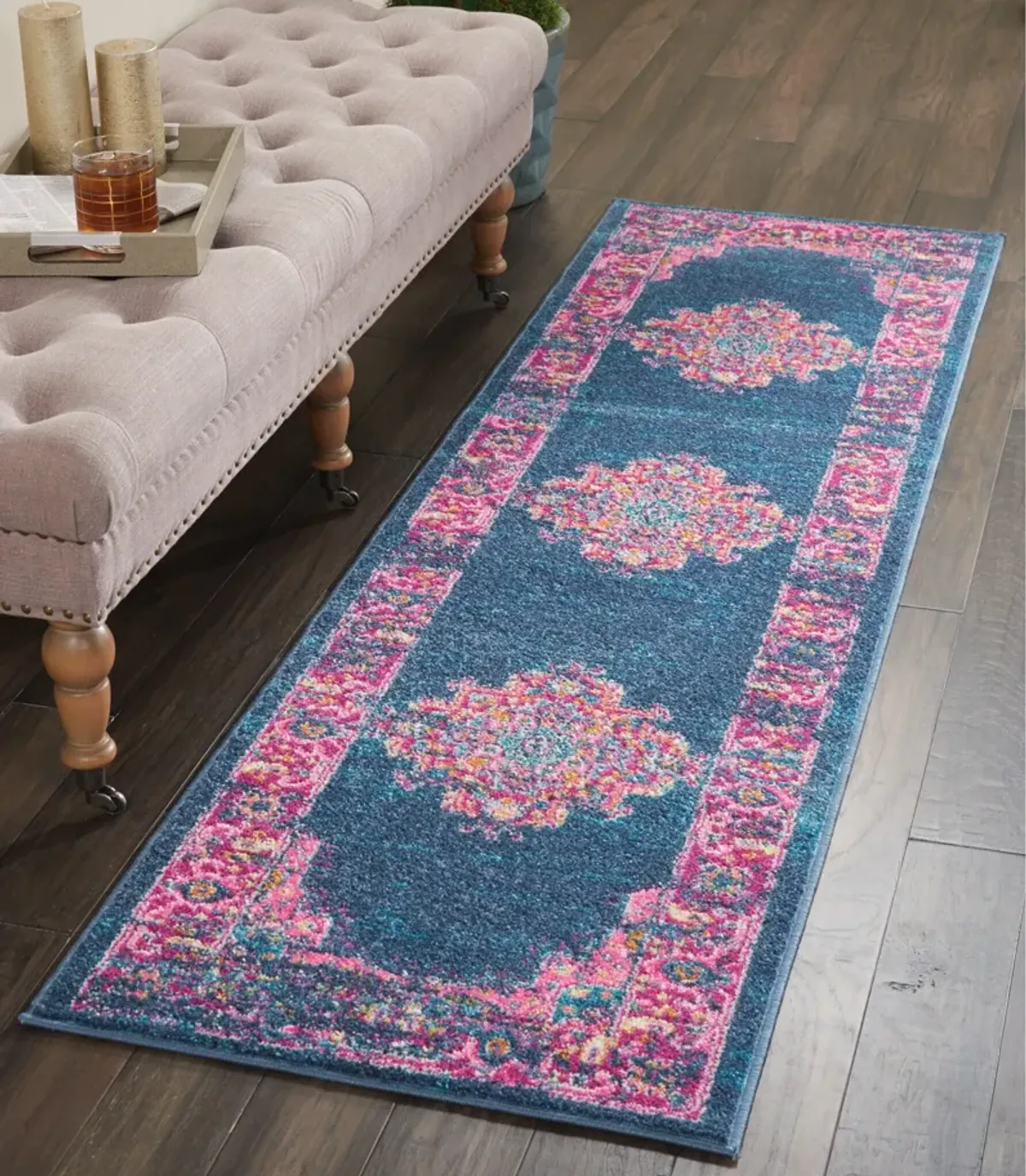 Tralee 2' x 10' Runner Rug - Blue