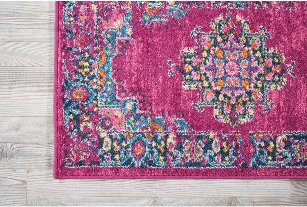 Tralee 2' x 6' Runner Rug - Fuchsia