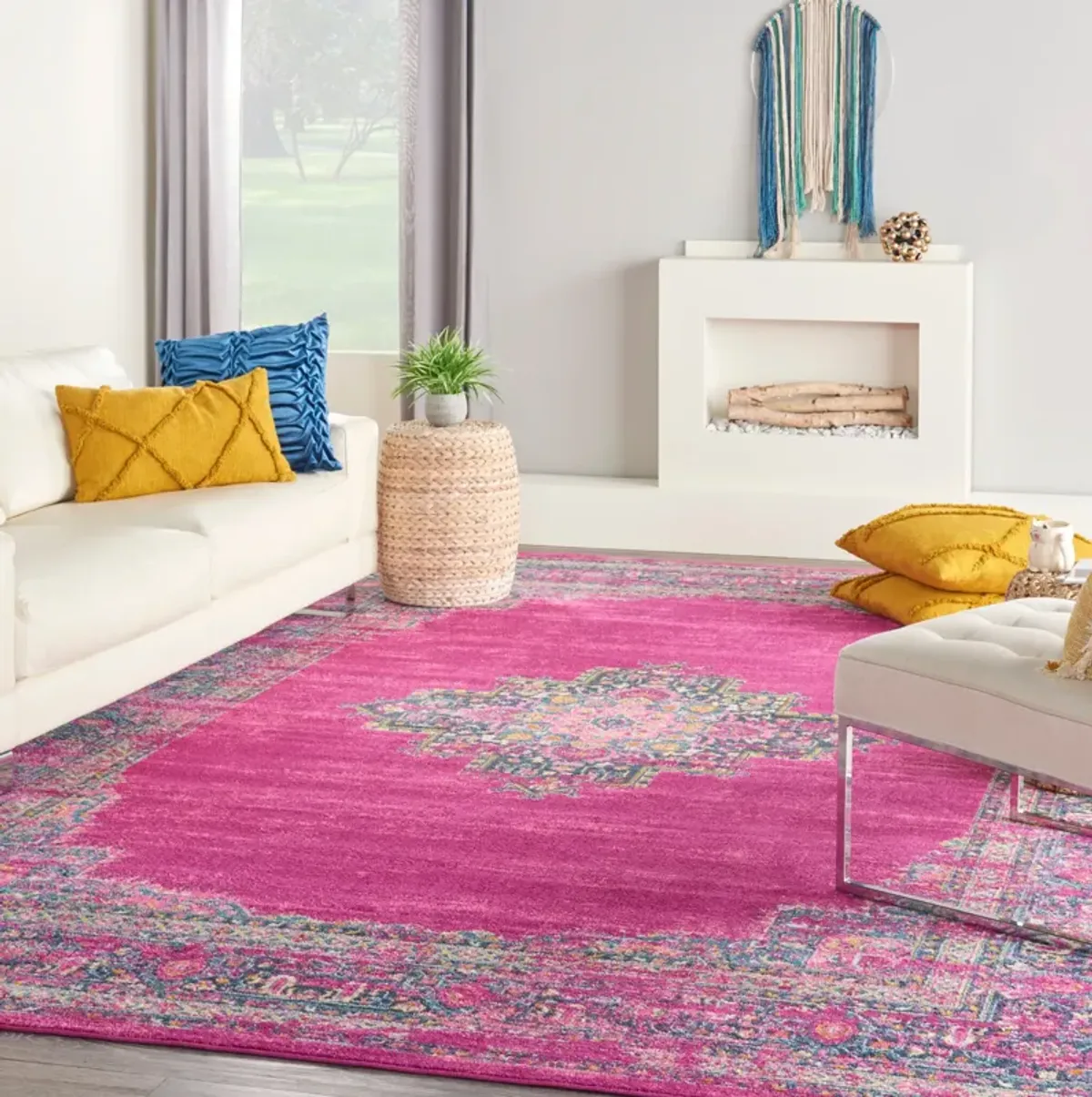 Tralee 12' x 15' Area Rug - Fuchsia