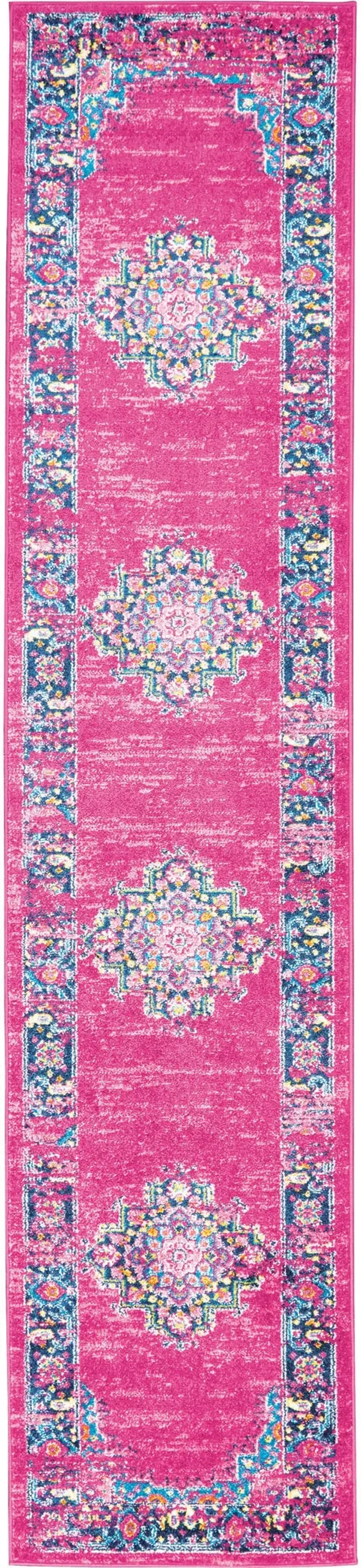 Tralee 2' x 10' Runner Rug - Fuchsia