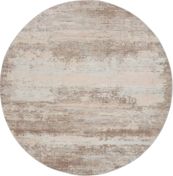 Pembrook 8' Round Area Rug - Beige