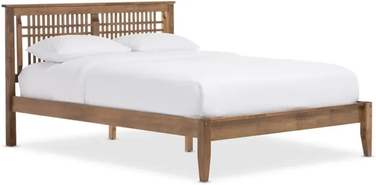 Axelle Full Platform Bed - Walnut Brown