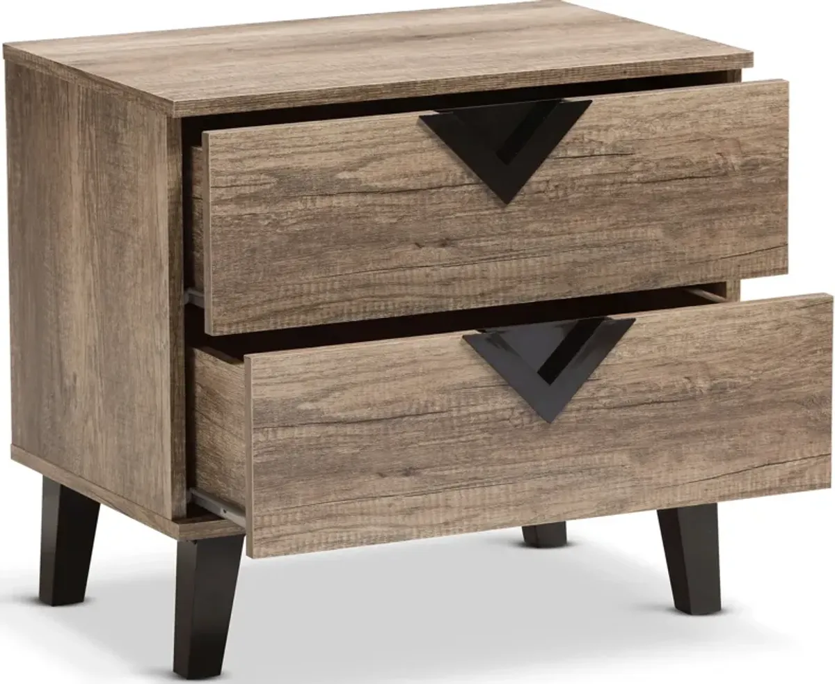 Padma 2 Drawer Nightstand - Light Brown