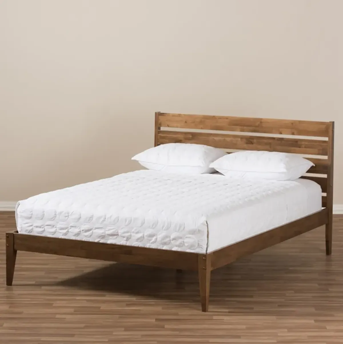 Averie Queen Platform Bed - Walnut Brown