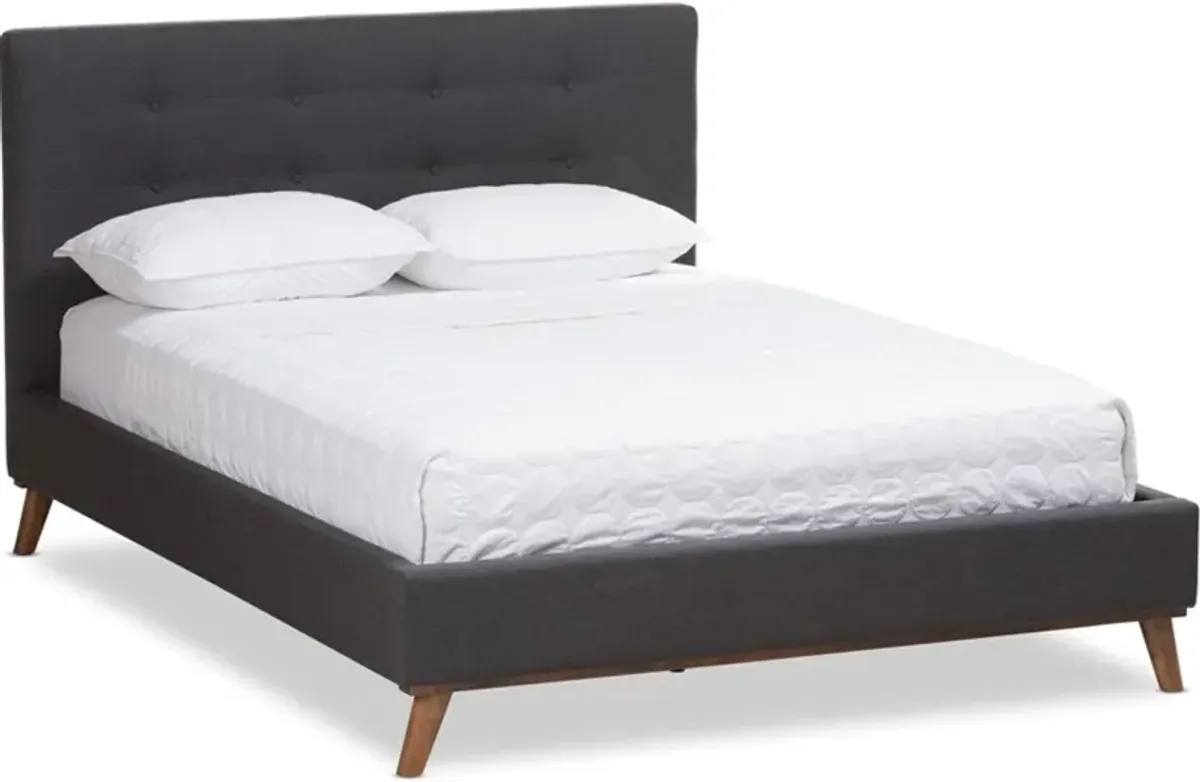 Teyah Full Upholstered Platform Bed - Dark Gray