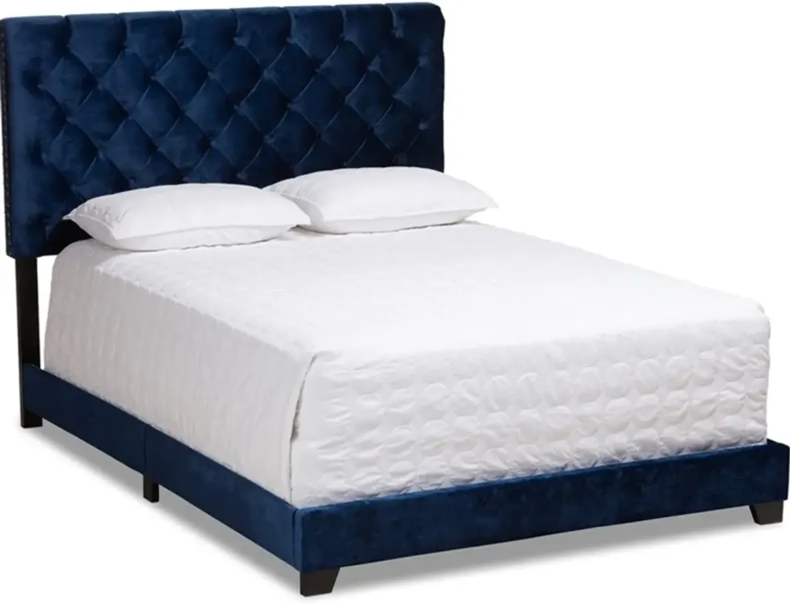 Noen Queen Upholstered Bed - Navy Blue