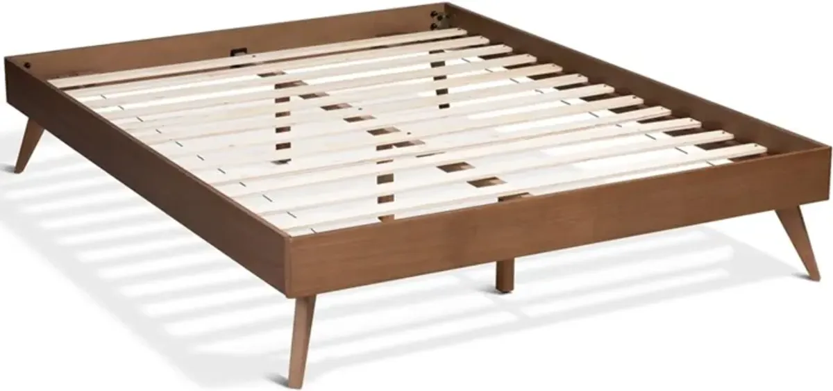 Vega Full Platform Bed Frame - Ash Walnut