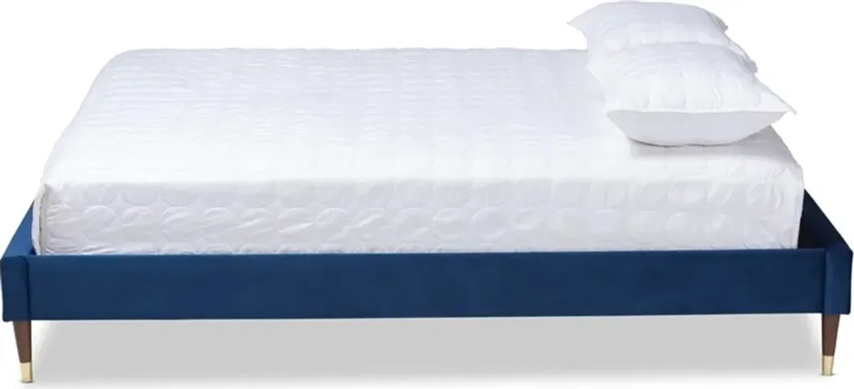 Sonny Full Upholstered Platform Bed Frame - Navy Blue