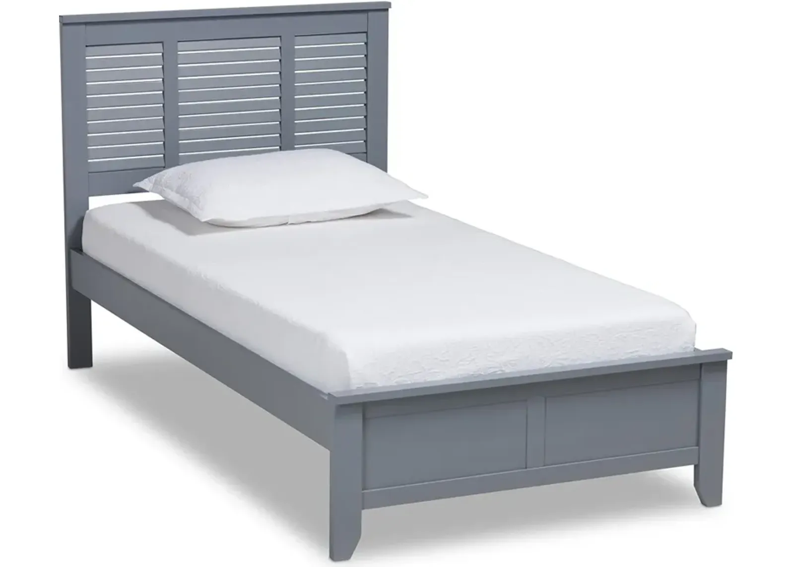 Lorella Twin Platform Bed - Gray