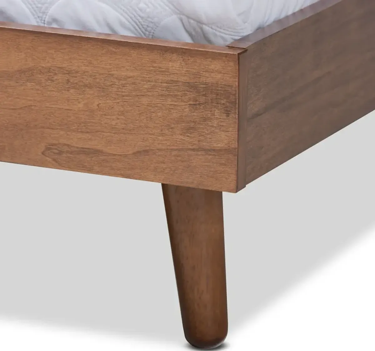 Brigitta Queen Platform Bed - Walnut