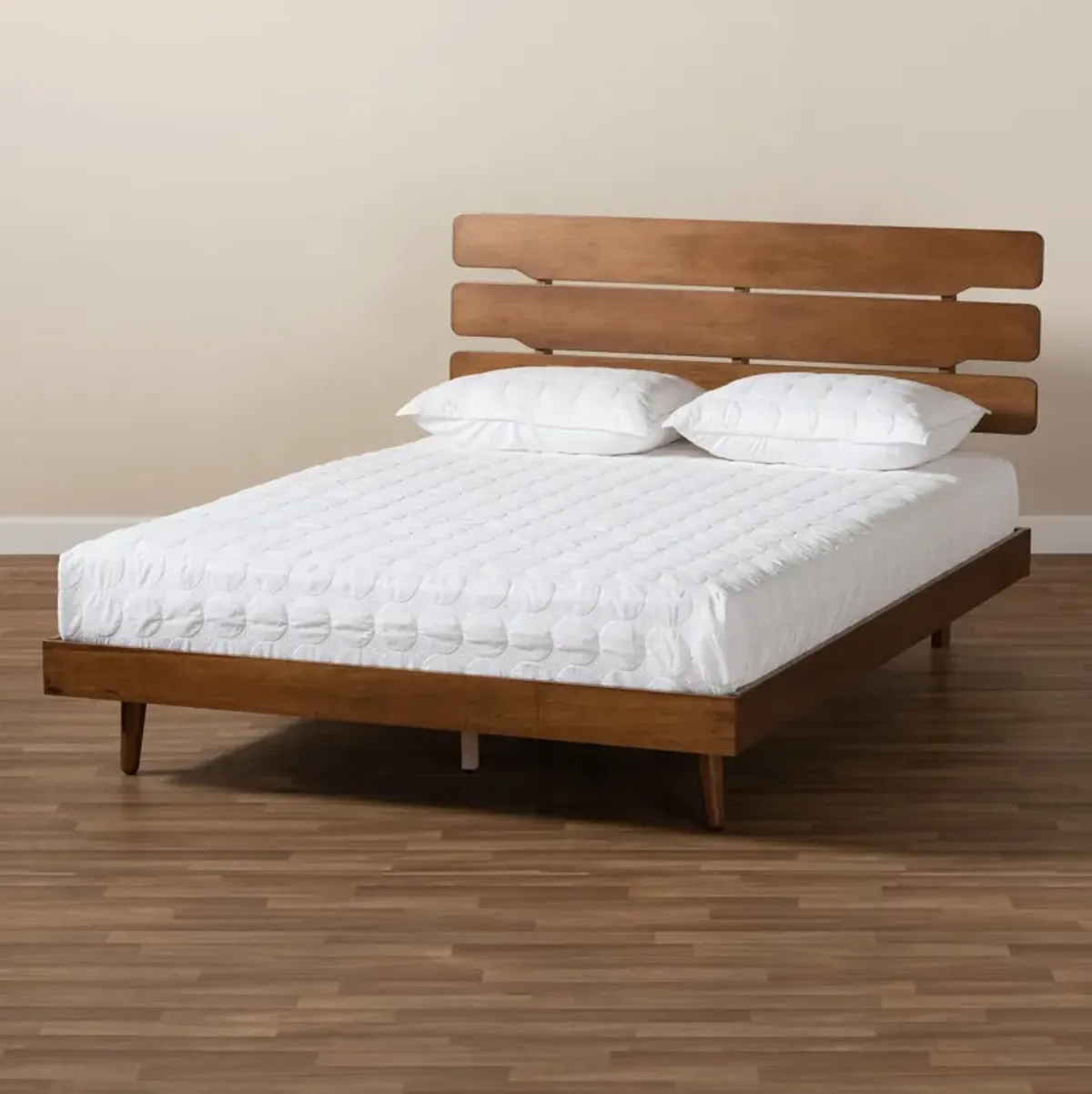 Brigitta Queen Platform Bed - Walnut