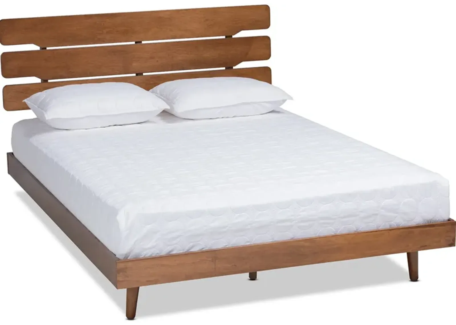 Brigitta Queen Platform Bed - Walnut