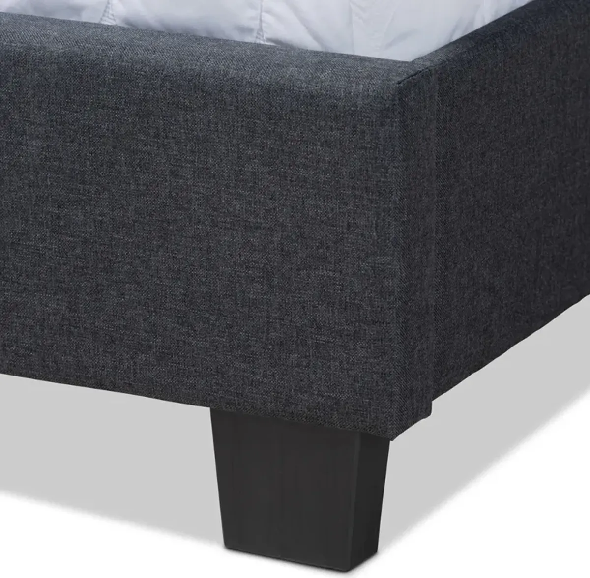 Carmen Full Upholstered Bed - Dark Gray/Black