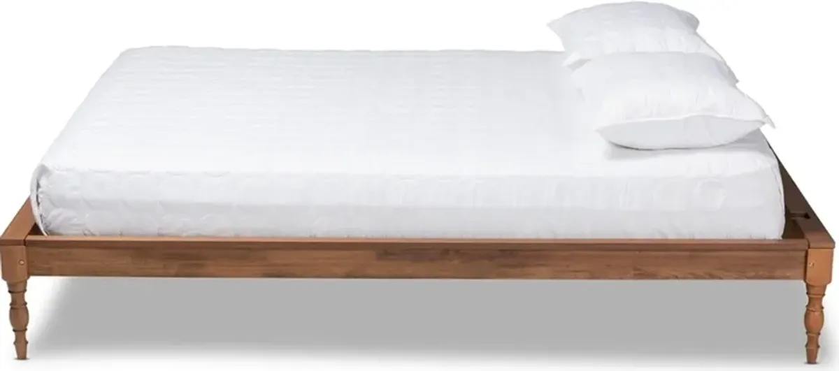 Leonida Full Platform Bed Frame - Ash Walnut