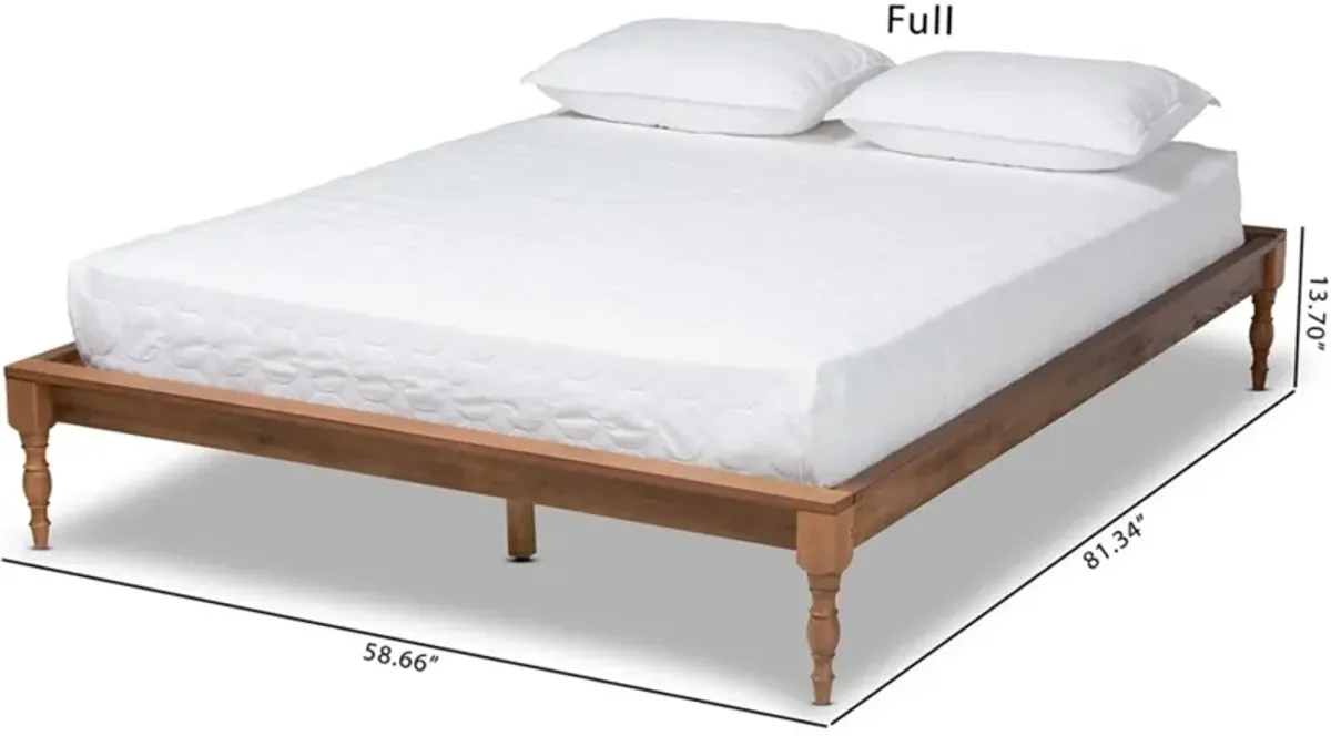 Leonida Full Platform Bed Frame - Ash Walnut