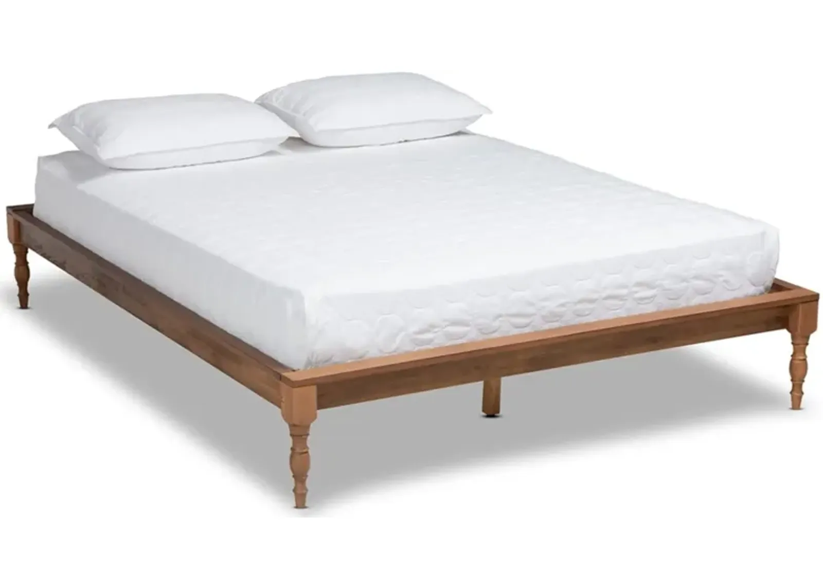 Leonida Full Platform Bed Frame - Ash Walnut