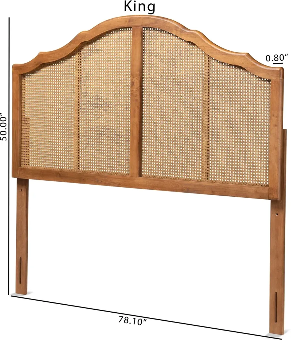 Ashanti Queen Headboard - Ash Walnut