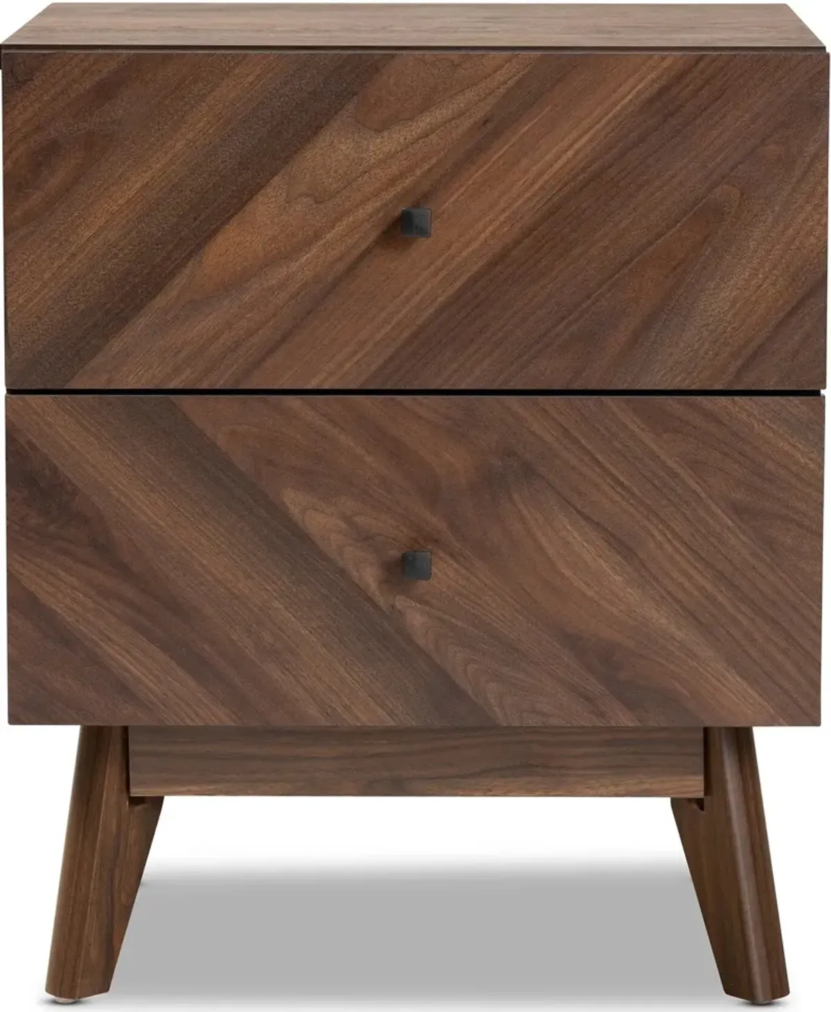 Betania 2 Drawer Nightstand - Walnut Brown