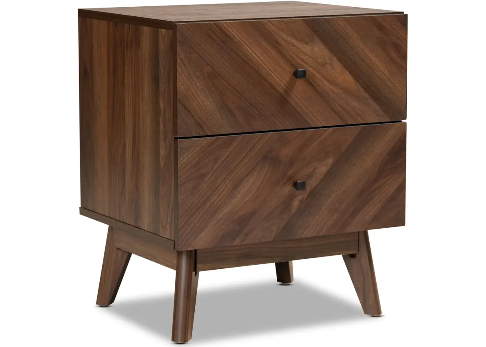 Betania 2 Drawer Nightstand - Walnut Brown