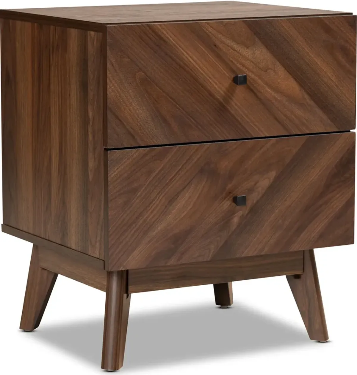 Betania 2 Drawer Nightstand - Walnut Brown