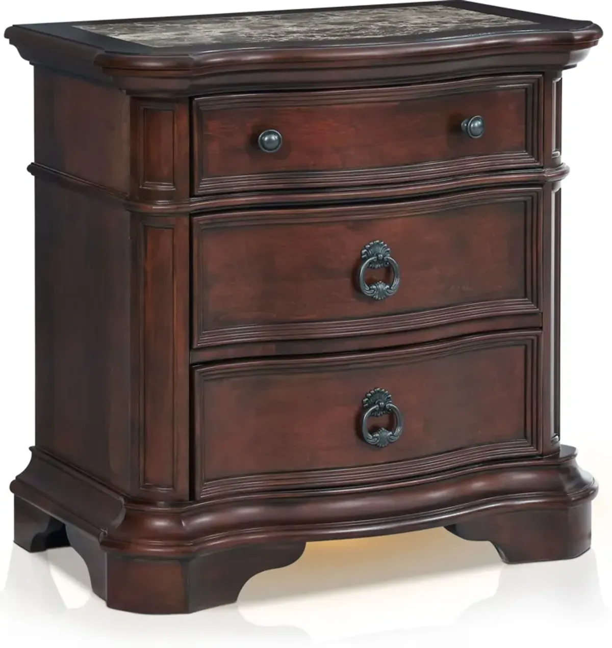 Gramercy Park Nightstand with USB Charging - Mahogany