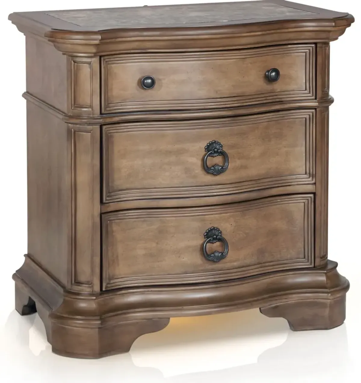 Gramercy Park Nightstand with USB Charging - Sandstone