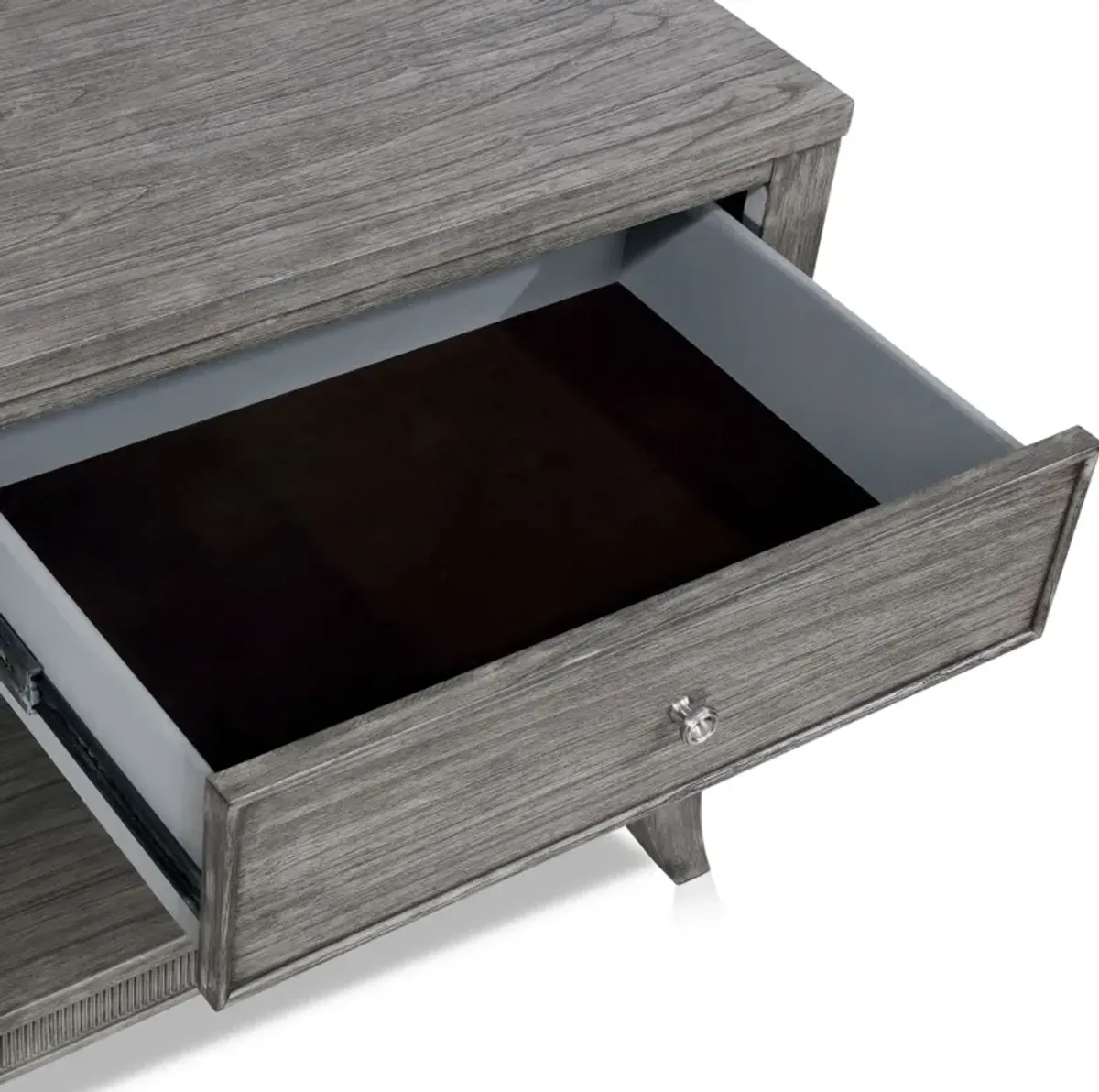 Hazel 1-Drawer Nightstand with USB Charging - Gray