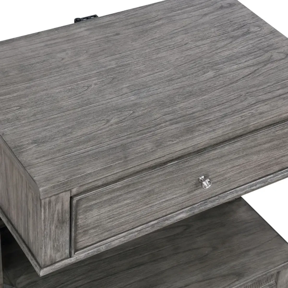 Hazel 1-Drawer Nightstand with USB Charging - Gray