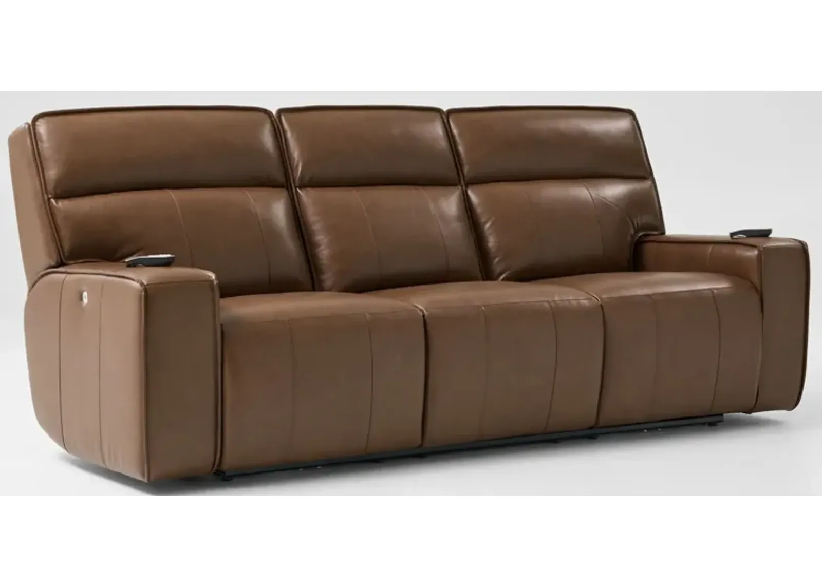 Everest Triple-Power Reclining Sofa - Brown