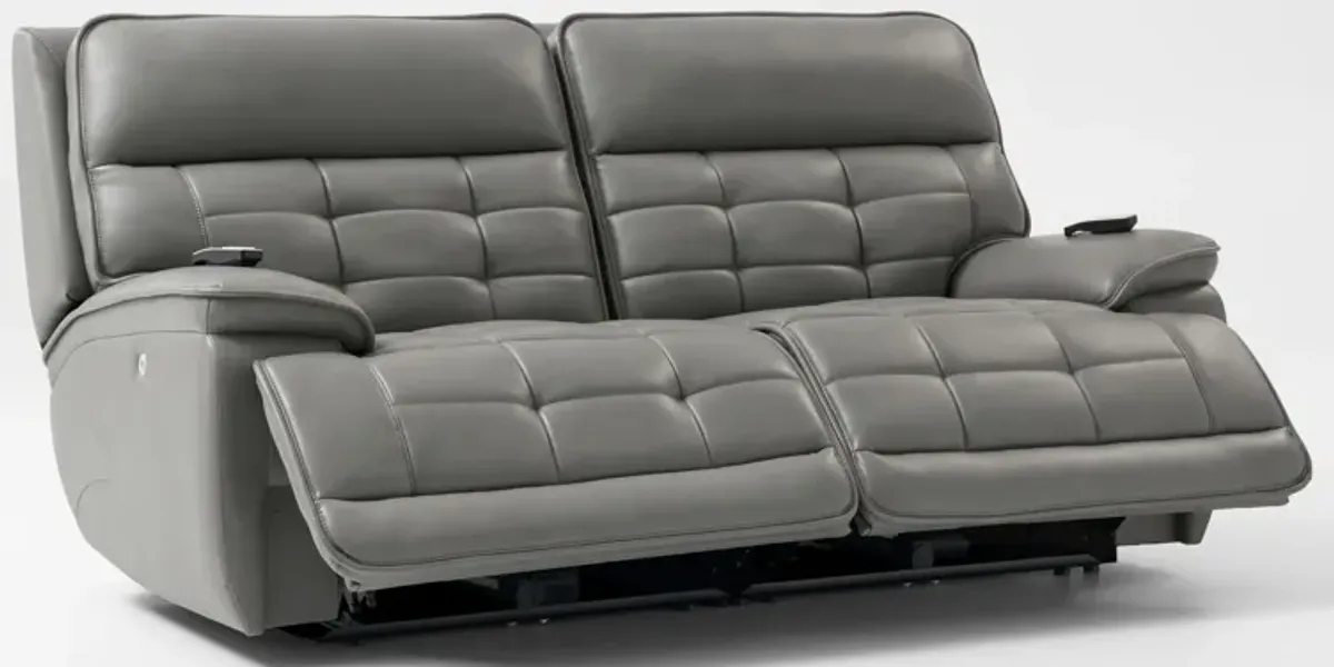 Cascade 2-Piece Triple-Power Reclining Sofa - Gray