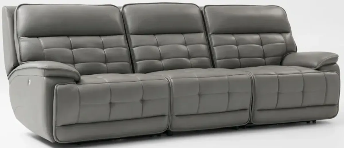 Cascade 3-Piece Triple-Power Reclining Sofa - Gray