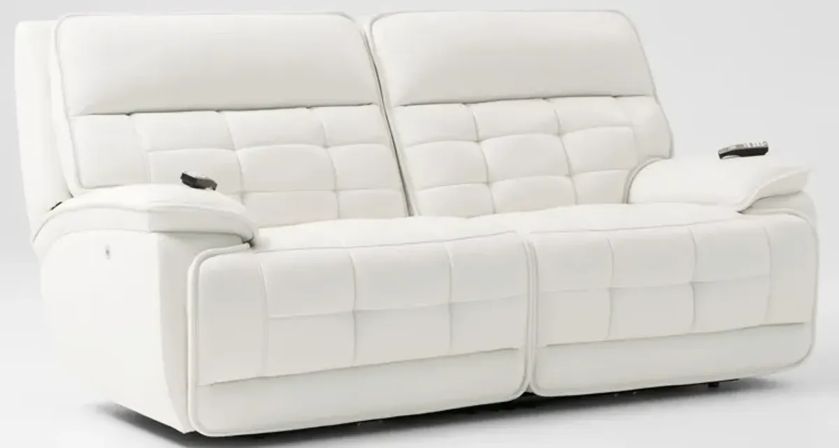 Cascade 2-Piece Triple-Power Reclining Sofa - White