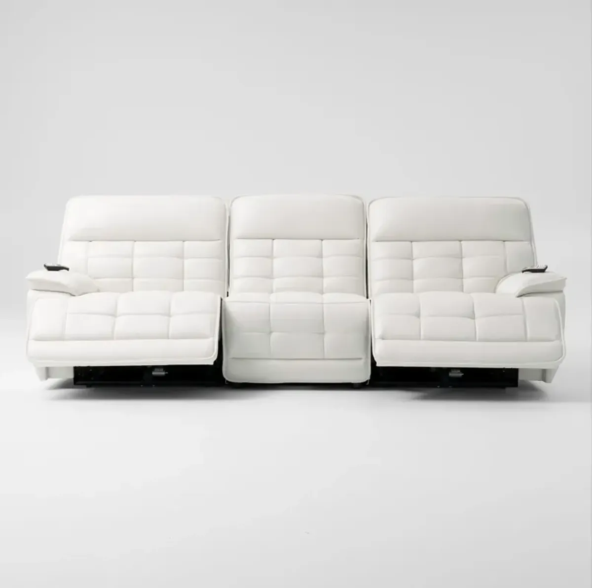 Cascade 3-Piece Triple-Power Reclining Sofa - White