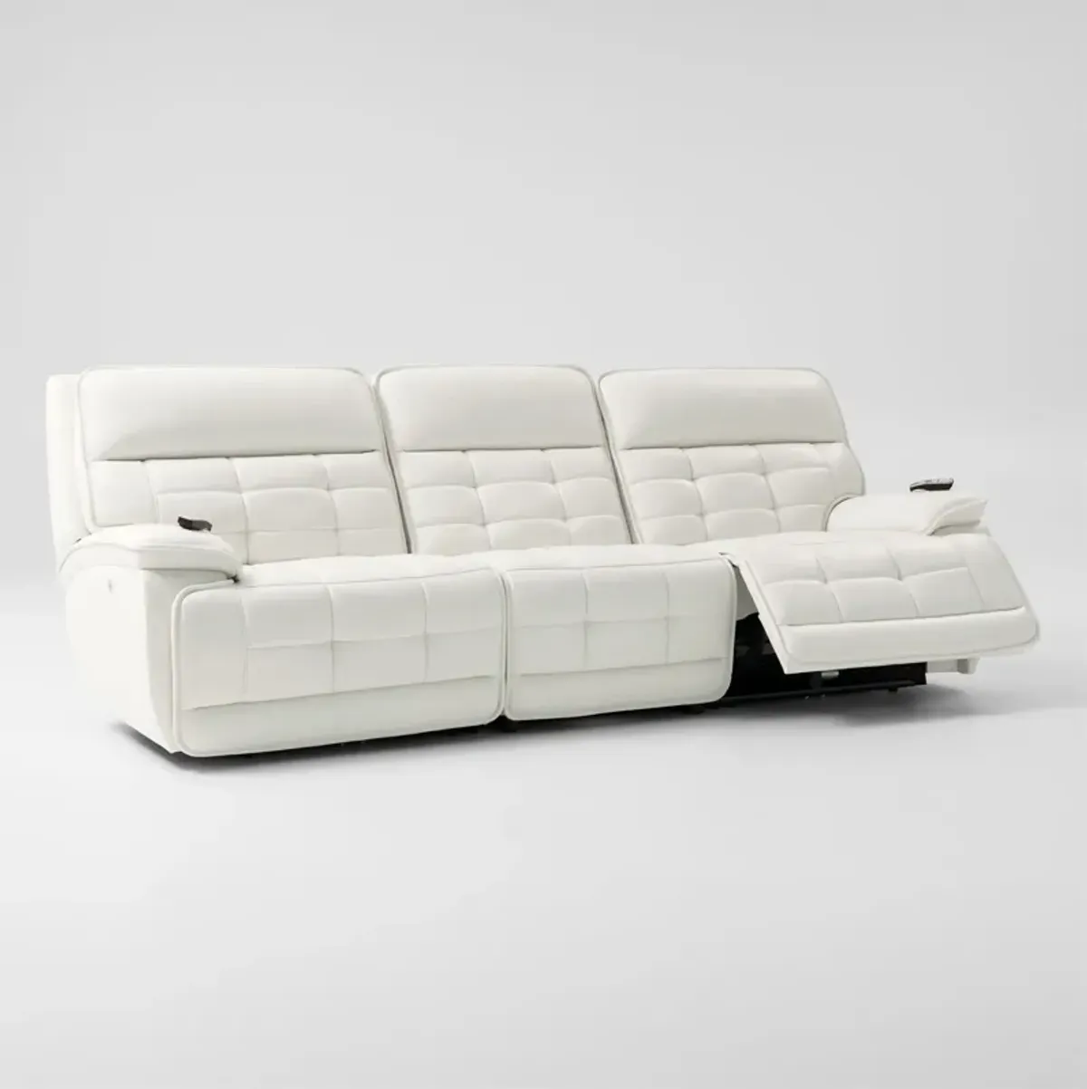 Cascade 3-Piece Triple-Power Reclining Sofa - White