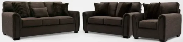Tristan Sofa, Loveseat and Chair Set