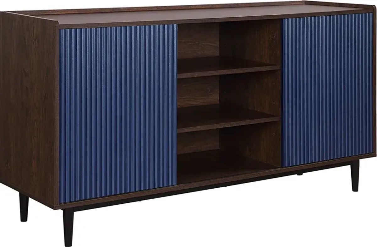 Colter Sideboard - Dark Brown/Navy Blue