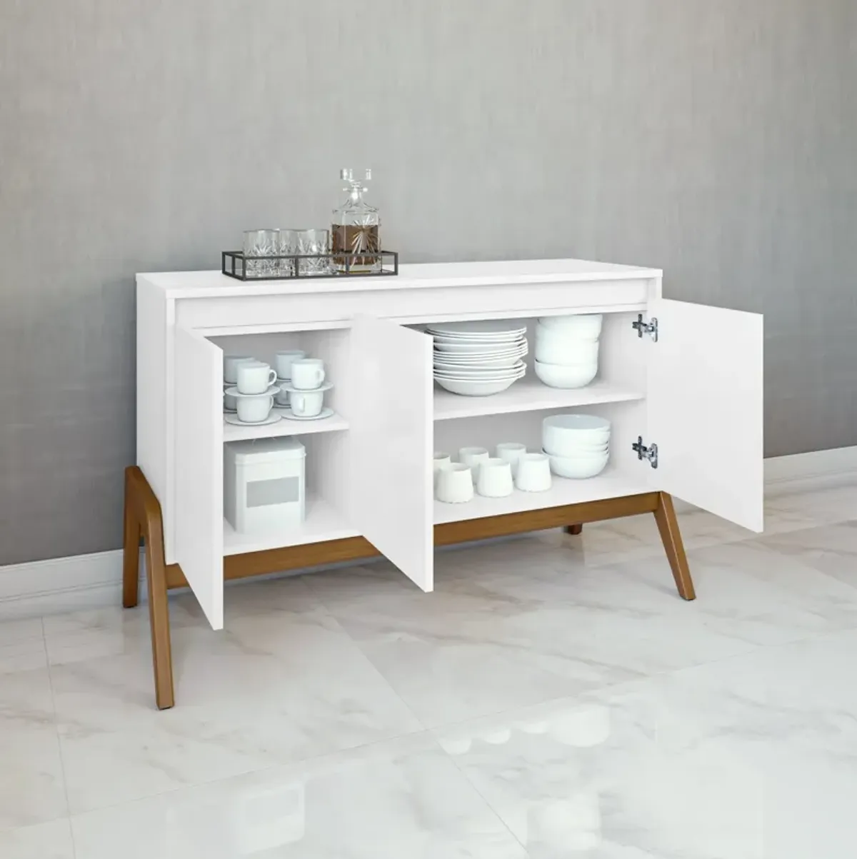 Zamir 48" Sideboard - Matte White