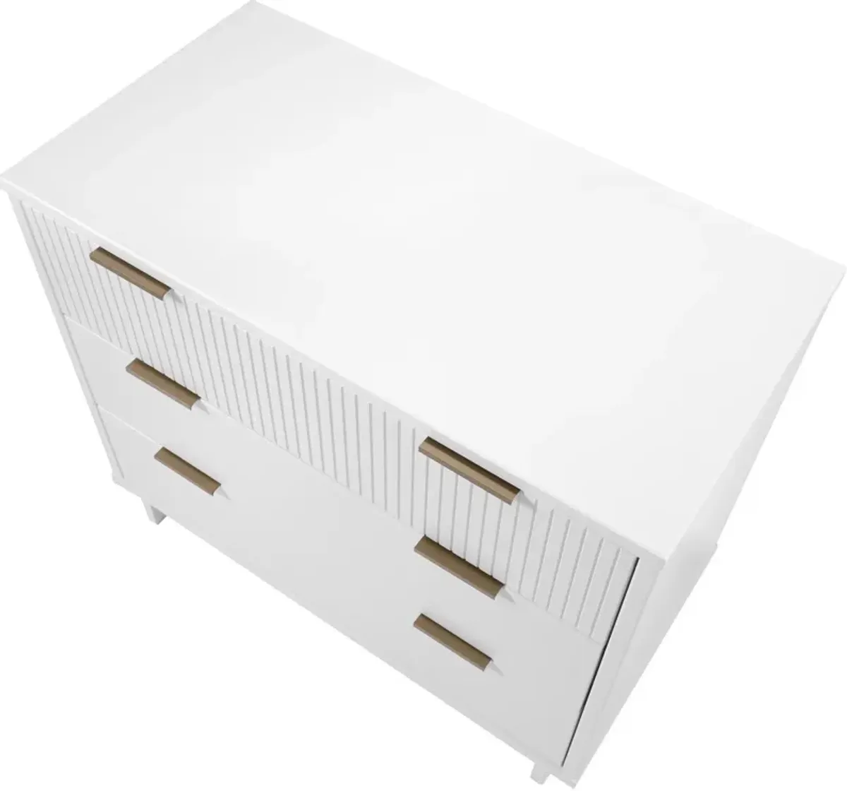 Kenya Dresser, 3 Drawer Dresser and Narrow Chest Set - White