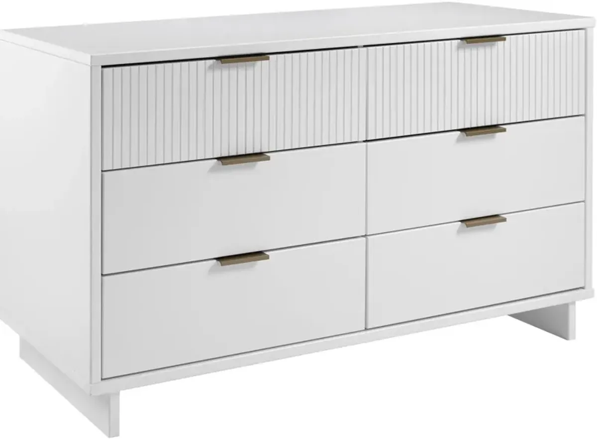 Kenya Dresser, 3 Drawer Dresser and Narrow Chest Set - White