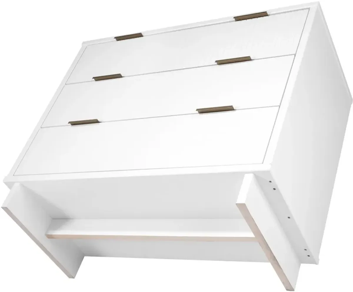 Kenya Dresser, 3 Drawer Dresser and Narrow Chest Set - White