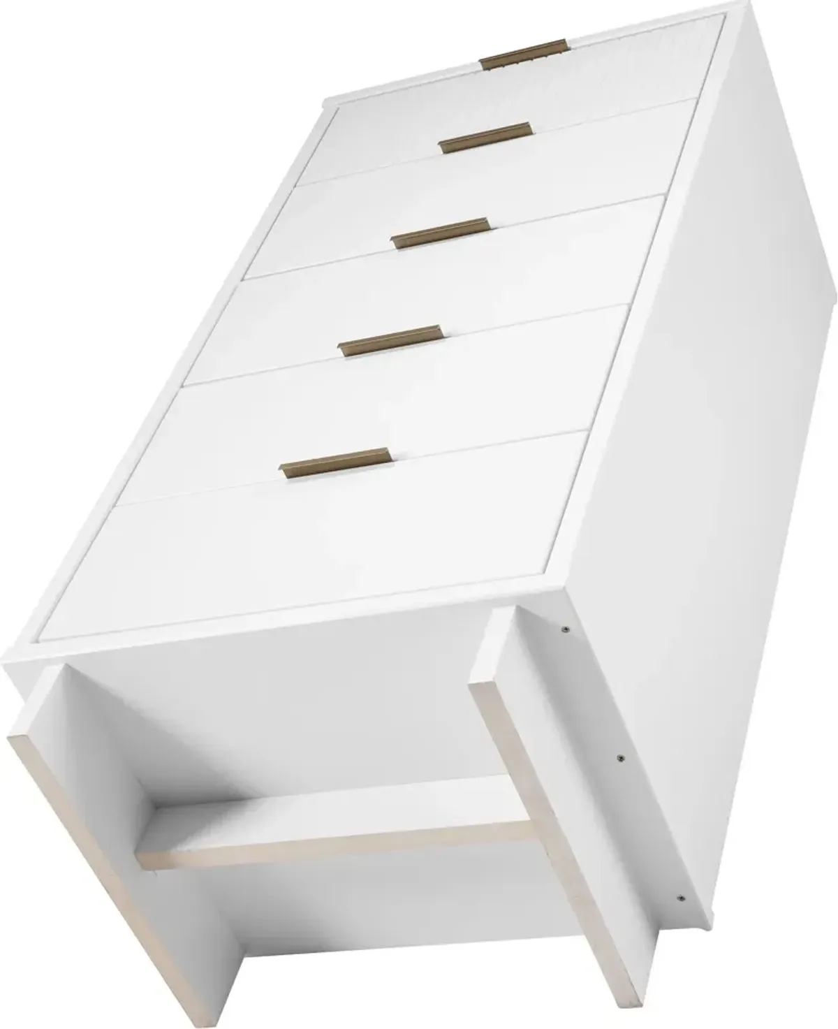 Kenya Dresser, 3 Drawer Dresser and Narrow Chest Set - White