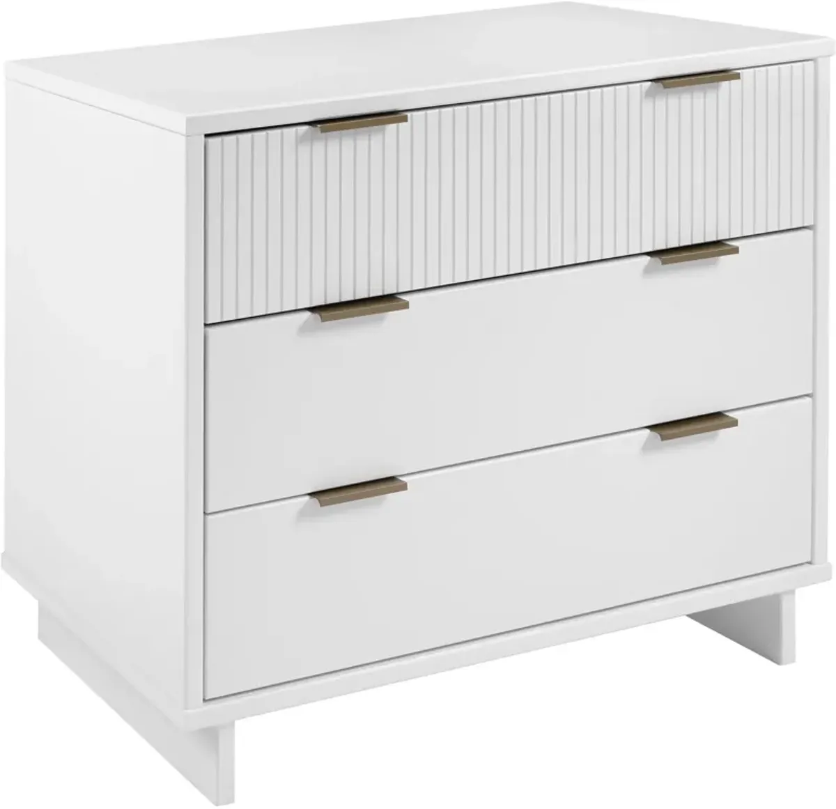 Kenya Dresser, 3 Drawer Dresser and Narrow Chest Set - White